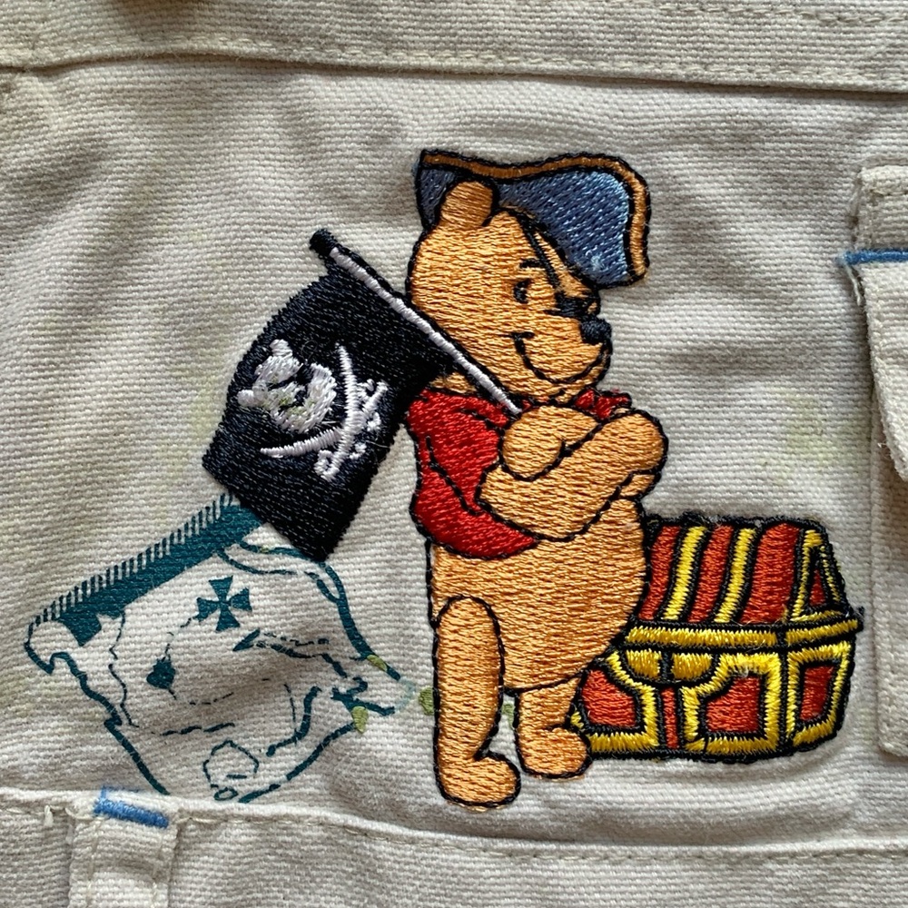 SOLD (on Depop) Disney Winnie the Pooh Treasure Hunt Overalls Shortalls 12M - Picture 11 of 11